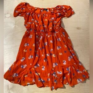 TRIXXI Orange Floral Dress 1X (GS)